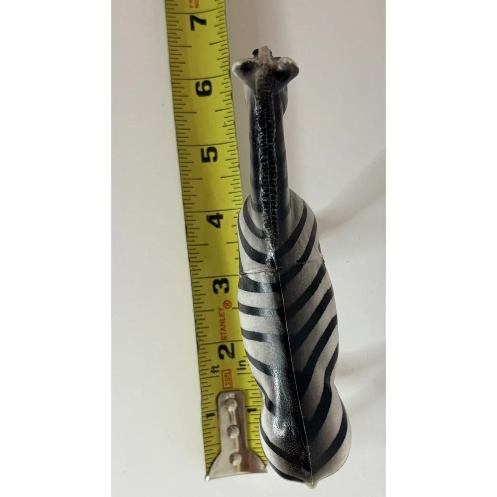 Vintage Plastic Zebra Figurine Toy Wild African Safari Animal Cake Topper